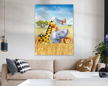 Animals in the savannah by Stefan Lohr