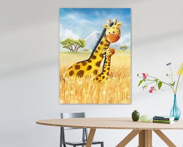 Giraffen in Afrika van Stefan Lohr