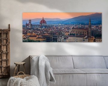 Blik over Florence, gezien vanaf Piazzale Michelangelo van Henk Meijer Photography