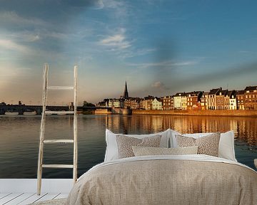 Sunset at the river Maas in Maastricht by Sjoerd van der Wal Photography