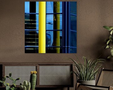 Reflecties in geel en blauw van Artstudio1622