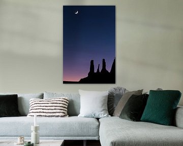 Monument Valley Moonrise van Adelheid Smitt