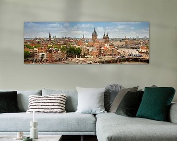 Kijk op binnenstad van Amsterdam van Frans Lemmens