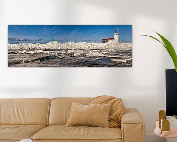 De la glace rampante au phare de Marken,  Pays-Bas. sur Frans Lemmens