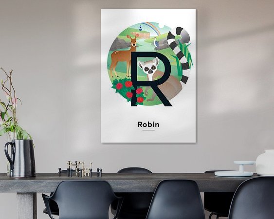 Voorbeeld van het werk in een kamer