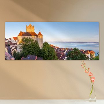 Panorama von Meersburg am Abend