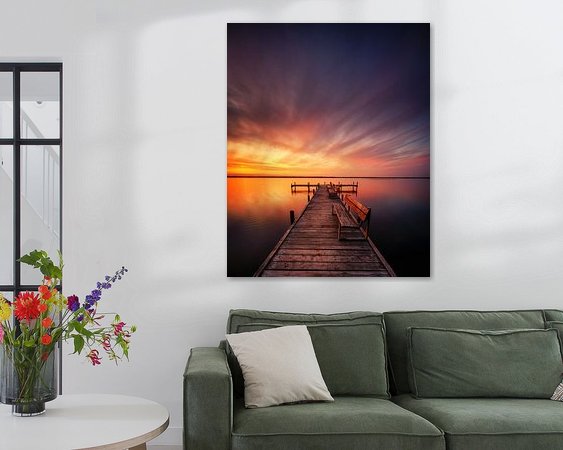 Voorbeeld van het werk in een kamer