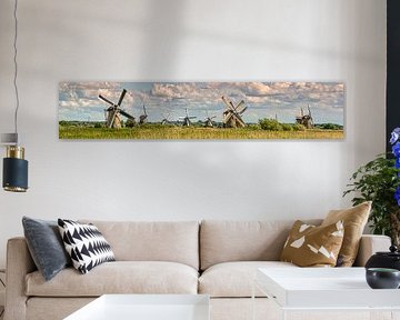Panorama des moulins à vent de Kinderdijk sur Frans Lemmens