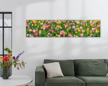 Panorama der Blumenpracht im Keukenhof Blumengarten von Frans Lemmens