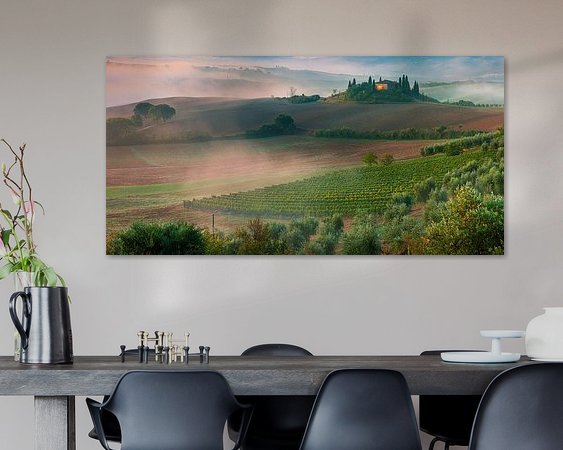 Voorbeeld van het werk in een kamer