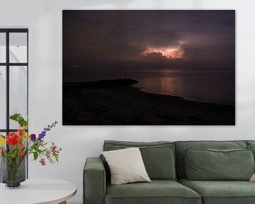 Onweer en bliksem Waddenzee Vlieland van Gerard Koster Joenje (Vlieland, Amsterdam & Lelystad in beeld)