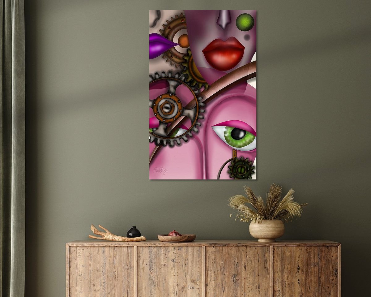 Voorbeeld van het werk in een kamer