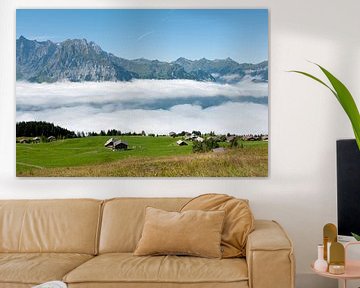 Landschaft im Sommer in der Schweiz von Ivonne Wierink