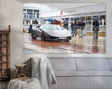 Lamborghini in de regen