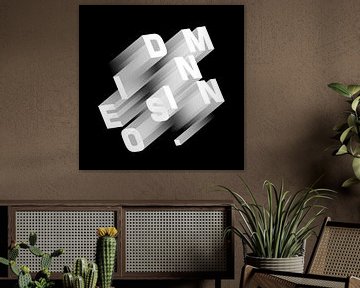 Dimension orthographic black and white by Jörg Hausmann