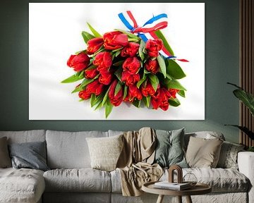 Bouquet de tulipes rouges hollandaises sur Ivonne Wierink