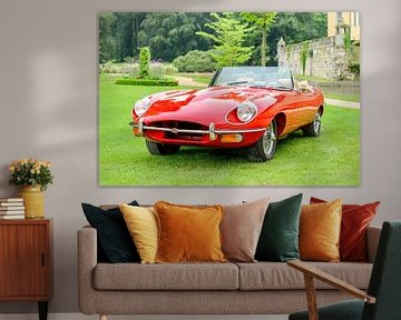 Vorderansicht Jaguar E-Type Roadster Sportwagen von Sjoerd van der Wal Fotografie