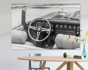 Jaguar E-Type Roadster vintage sportwagen interieur van Sjoerd van der Wal