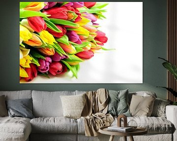 Tulpen Mix Bos Liggend Links by Erwin Plug