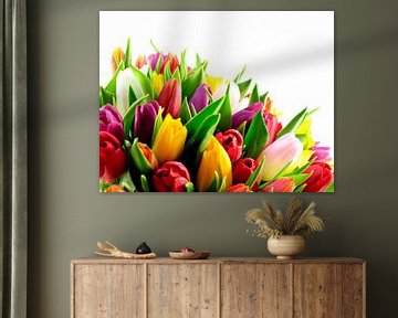 Tulips Mixed Colours Bunch by Erwin Plug