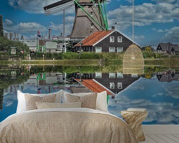 Water Reflection, Zaanse Schans, The Netherlands van Maarten Kost