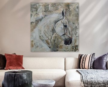 White horse two van Mieke Daenen