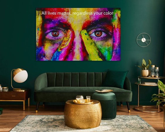 Voorbeeld van het werk in een kamer
