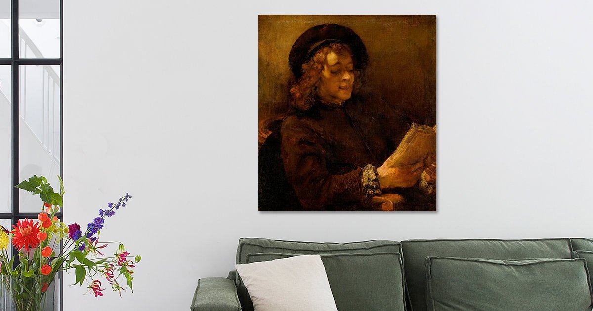 Titus van Rijn, de Zoon van de Kunstenaar, Reading, Rembrandt van Rijn ...