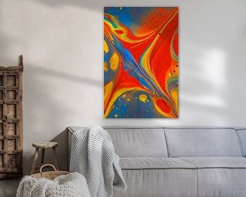 Abstract painting. Modern artwork. Marble effect painting. Unusual handmade background for poster, c van Marcel Nothdurft