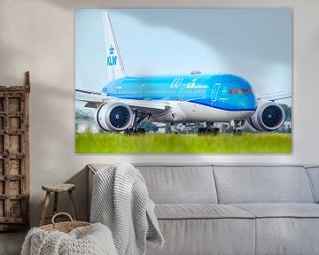 Boeing 787 Dreamliner der KLM landete auf dem Flughafen Schiphol