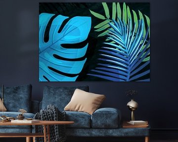 TROPICAL LEAVES & BLACK no3c2 by Pia Schneider