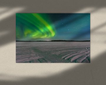 nordlicht in fins lappland mit alt und neu 2019/2020 von Kevin Pluk