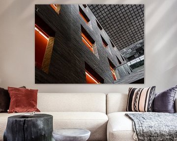 Architektur in Grau und Orange von Gerard Lakerveld