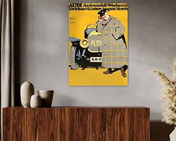 Audi Automobile Poster, Ludwig Hohlwein - 1912 van Atelier Liesjes