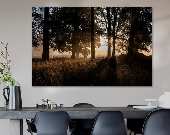 Voorbeeld van het werk in een kamer