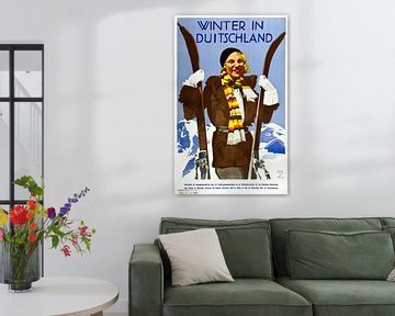 Winter in Duitsland poster van Atelier Liesjes