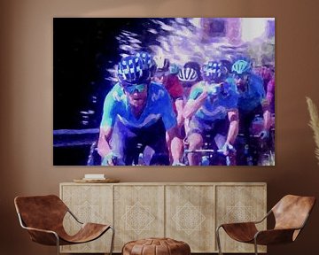 Spitzengruppe der Radfahrer bei der Tour de France von Paul Nieuwendijk