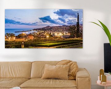 Altstadt von Funchal auf Madeira bei Nacht