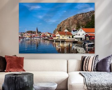 Blick auf die Stadt Fjällbacka in Schweden von Rico Ködder