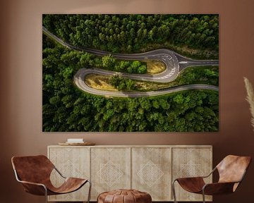 Curving road through the Black Forest by Capture ME Drohnenfotografie