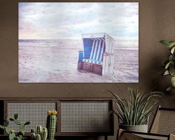 Strandkorb aan het strand van Sylt van Claudia Moeckel
