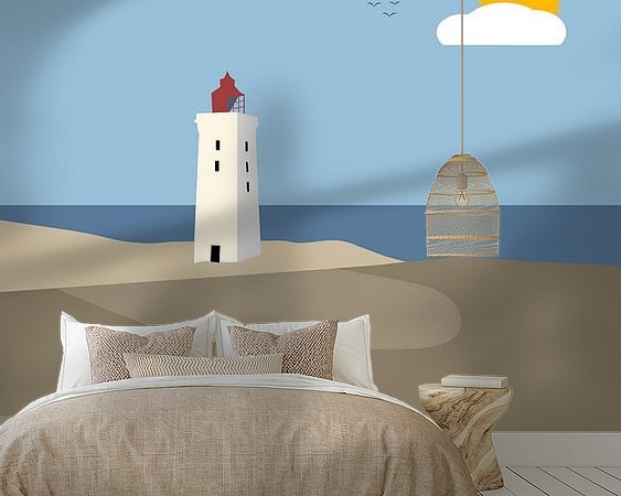 Voorbeeld van het werk in een kamer