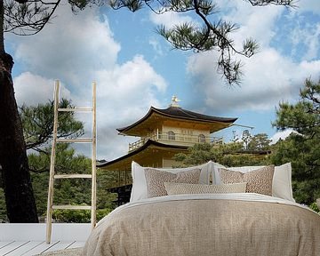 Gouden tempel Kinkaku-ji in Kyoto Japan van Vincent Cornelissen