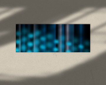 Blauwe abstracte geometrie van Ina Fischer