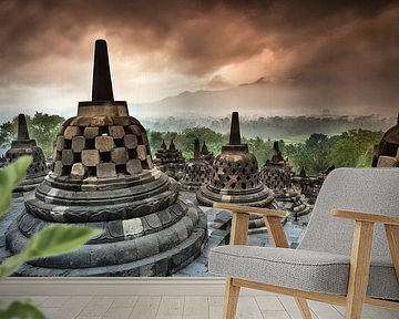 Borobudur, Buddhist temple near Yokyakarta, Indonesia by Frans Lemmens
