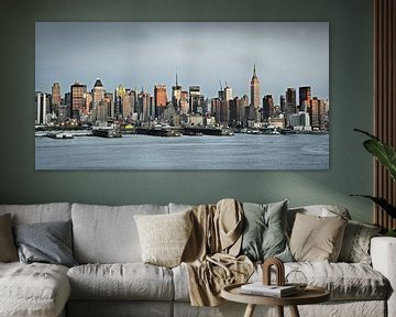 New York, skyline van Midtown Manhattan van Frans Lemmens