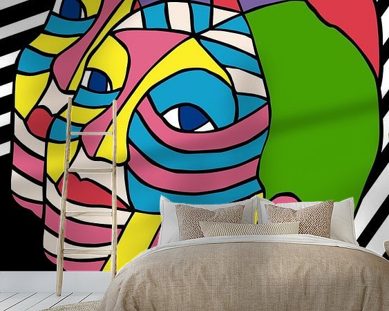 Voorbeeld van het werk in een kamer