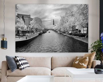 Amsterdam Canals in Infrared by Arno van der Poel