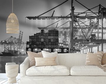 Hamburg, Port, Elbe, Container by Ingo Boelter