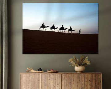 RIDING INTO SAHARA SUNSET by Paul Steenaart